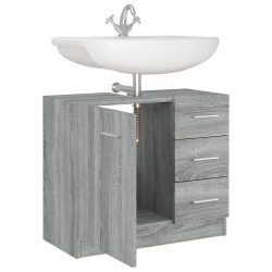   Mobile Lavabo Grigio Sonoma 63x30x54 cm in Legno Ingegnerizzato