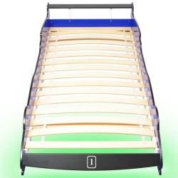   Letto con Luci LED per Bambino Auto da Corsa 90x200 cm Blu