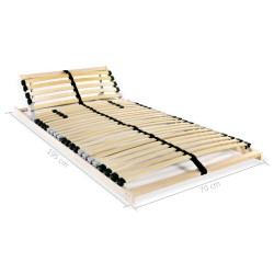 vidaXL Reti a Doghe 2 pz 7 Zone con 28 Doghe in Legno 70x200 cm