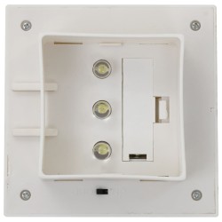 vidaXL Lampade Solari da Esterni 6 pz a LED Quadrate 12 cm Bianco