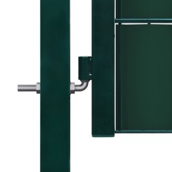    Cancello per Recinzione in PVC e Acciaio 100x124 cm Verde