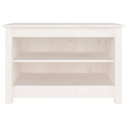 vidaXL Scarpiera Bianca 70x38x45,5 cm in Legno Massello di Pino