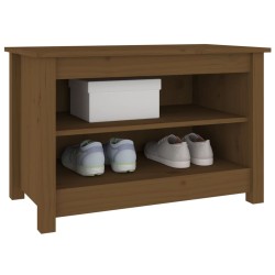 vidaXL Scarpiera Miele 70x38x45,5 cm in Legno Massello di Pino