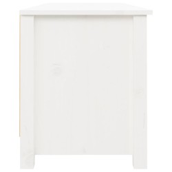 vidaXL Scarpiera Bianca 110x38x45,5 cm in Legno Massello di Pino