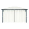 vidaXL Gazebo con Tenda 400 x 300 cm Crema Alluminio