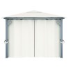 vidaXL Gazebo con Tenda 400 x 300 cm Crema Alluminio