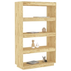 vidaXL Libreria/Divisorio 80x35x135 cm in Legno Massello di Pino