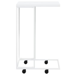 vidaXL Tavolino con Ruote Bianco 40x30x63,5cm in Legno Ingegnerizzato