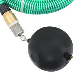 vidaXL Tubo di Aspirazione con Raccordi in Ottone Verde 1,1" 7 m PVC