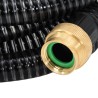 vidaXL Tubo di Aspirazione con Raccordi in Ottone Nero 1,1" 20 m PVC