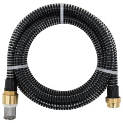 vidaXL Tubo di Aspirazione con Raccordi in Ottone Nero 1,1" 15 m PVC