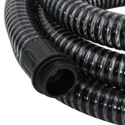 vidaXL Tubo di Aspirazione con Raccordi in Ottone Nero 1,1" 15 m PVC