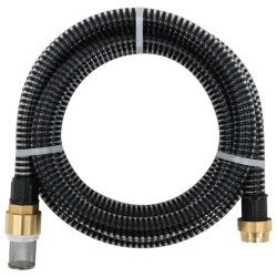 vidaXL Tubo di Aspirazione con Raccordi in Ottone Nero 1,1" 10 m PVC