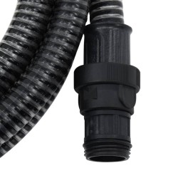 vidaXL Tubo di Aspirazione con Raccordi in Ottone Nero 1" 4 m in PVC