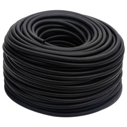 vidaXL Tubo Aria Ibrido Nero 0,6" 50 m in Gomma e PVC