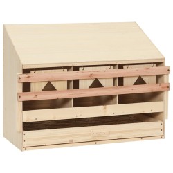 vidaXL Casetta Cova per Galline 3 Scomparti 72x33x54 cm Legno di Pino