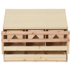 vidaXL Casetta Cova per Galline 3 Scomparti 72x33x54 cm Legno di Pino