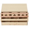 vidaXL Casetta Cova per Galline 3 Scomparti 72x33x54 cm Legno di Pino