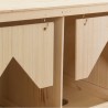 vidaXL Casetta Cova per Galline 3 Scomparti 72x33x54 cm Legno di Pino