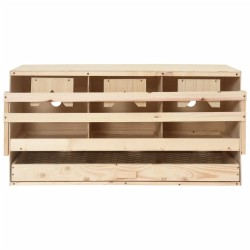 vidaXL Casetta Cova per Galline 3 Scomparti 72x33x38 cm Legno di Pino