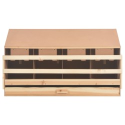 vidaXL Casetta Cova per Galline 4 Scomparti 106x40x59 cm Legno di Pino