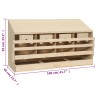 vidaXL Casetta Cova per Galline 4 Scomparti 106x40x59 cm Legno di Pino