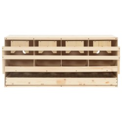 vidaXL Casetta Cova per Galline 4 Scomparti 106x40x45 cm Legno di Pino