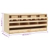 vidaXL Casetta Cova per Galline 4 Scomparti 106x40x45 cm Legno di Pino