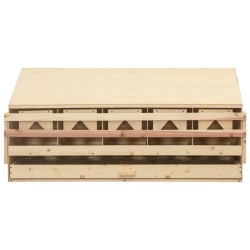 vidaXL Casetta Cova per Galline 5 Scomparti 117x33x54 cm Legno di Pino