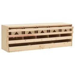 vidaXL Casetta Cova per Galline 5 Scomparti 117x33x38 cm Legno di Pino