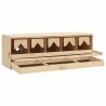 vidaXL Casetta Cova per Galline 5 Scomparti 117x33x38 cm Legno di Pino