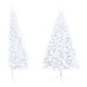 vidaXL Albero di Natale Artificiale a Metà Supporto Bianco 120 cm PVC