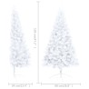 vidaXL Albero di Natale Artificiale a Metà Supporto Bianco 120 cm PVC