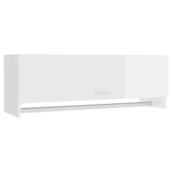 vidaXL Armadio Bianco Lucido 100x32,5x35 cm in Truciolato