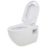 vidaXL WC Sospeso con Sciacquone Alto Nascosto in Ceramica