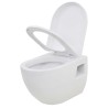 vidaXL WC Sospeso con Sciacquone Alto Nascosto in Ceramica