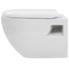 vidaXL WC Sospeso con Sciacquone Alto Nascosto in Ceramica