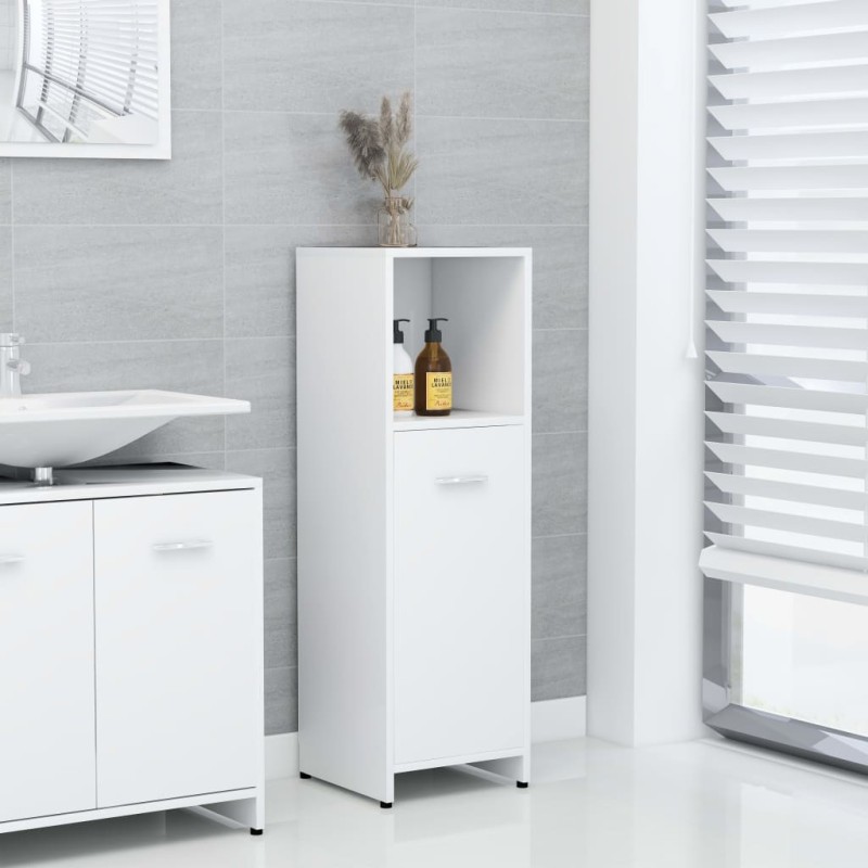 vidaXL Armadio da Bagno Bianco 30x30x95 cm in Legno Ingegnerizzato