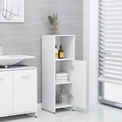 vidaXL Armadio da Bagno Bianco 30x30x95 cm in Legno Ingegnerizzato