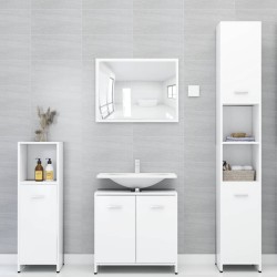 vidaXL Armadio da Bagno Bianco 30x30x95 cm in Legno Ingegnerizzato