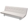 vidaXL Divano Letto con 2 Cuscini Similpelle Regolabile Bianco Crema