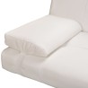 vidaXL Divano Letto con 2 Cuscini Similpelle Regolabile Bianco Crema