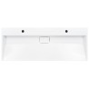 vidaXL Lavandino 120x46x11 cm Blocco in Marmo/Minerale Bianco