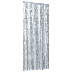 vidaXL Zanzariera Bianco e Grigio 90x220 cm Ciniglia