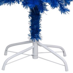 vidaXL Set Albero Natale Artificiale con LED e Palline Blu 180 cm PVC