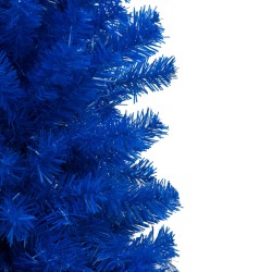 vidaXL Set Albero Natale Artificiale con LED e Palline Blu 180 cm PVC