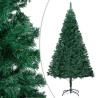 vidaXL Set Albero Natale Artificiale LED e Palline Verde 210 cm PVC