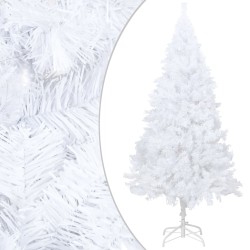 vidaXL Set Albero Natale Artificiale con LED Palline Bianco 120cm PVC