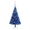 vidaXL Set Albero Natale Artificiale con LED Palline Blu 150 cm PVC 