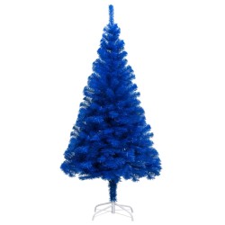 vidaXL Set Albero Natale Artificiale con LED Palline Blu 150 cm PVC 